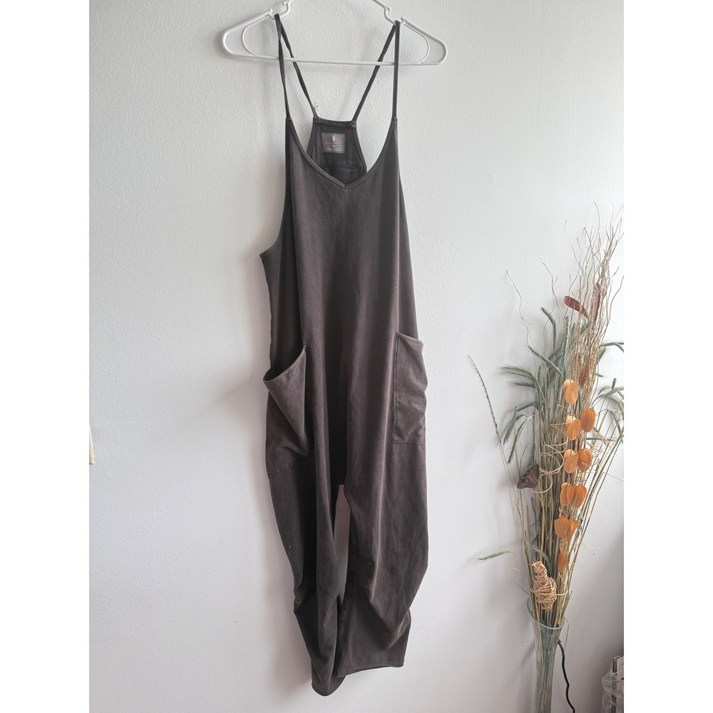 FP Movement Hot Shot XS Washed Black Slouchy Dropped Jumpsuit oversized - Picture 2 of 9